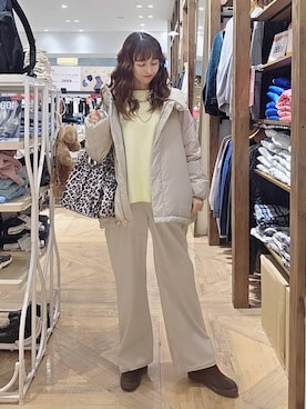 「アイテム（トートバッグ）」を使った、K・Nさん（レディース・161cm・40代）の冬コーディネート