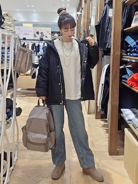 「アイテム（ヘアアクセサリー）」を使った、K・Nさん（レディース・161cm・30代）の冬コーディネート