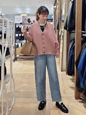 「アイテム（アクセサリー）」を使った、K・Nさん（レディース・161cm）の秋コーディネート