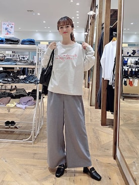 「アイテム（ボストンバッグ）」を使った、K・Nさん（レディース・161cm・40代）の秋コーディネート