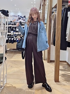 「GLOBAL WORK（グローバルワーク）のアイテム（トップス）」を使った、K・Nさん（レディース・161cm）の秋コーディネート