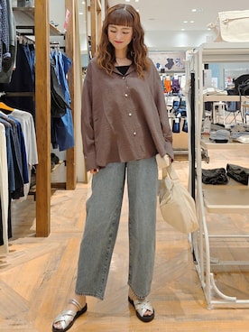 「アイテム（サンダル）」を使った、K・Nさん（レディース・161cm・40代）の夏コーディネート
