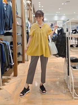 「アイテム（ヘアアクセサリー）」を使った、K・Nさん（レディース・161cm）の夏コーディネート