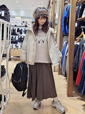 「アイテム（バックパック/リュック）」を使った、K・Nさん（レディース・161cm・30代）の冬コーディネート