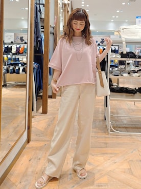 「アイテム（スウェット）」を使った、K・Nさん（レディース・161cm・40代）の夏コーディネート