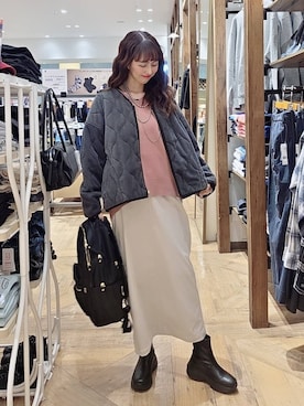 「アイテム（バックパック/リュック）」を使った、K・Nさん（レディース・161cm・40代）の秋コーディネート