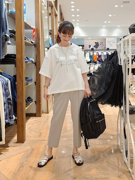 「アイテム（バックパック/リュック）」を使った、K・Nさん（レディース・161cm・30代）の夏コーディネート