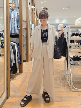 「GLOBAL WORK（グローバルワーク）のアイテム（ジャケット/アウター）」を使った、K・Nさん（レディース・161cm）の夏コーディネート