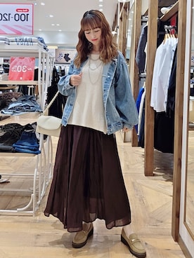 「アイテム（ニット/セーター）」を使った、K・Nさん（レディース・161cm・40代）の秋コーディネート