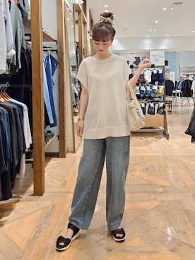 「アイテム（ヘアアクセサリー）」を使った、K・Nさん（レディース・161cm・30代）の夏コーディネート