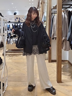 「GLOBAL WORK（グローバルワーク）のアイテム（テーラードジャケット）」を使った、K・Nさん（レディース・161cm）の春コーディネート