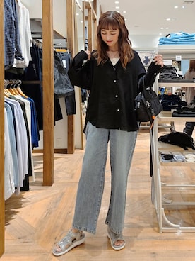 「アイテム（ボストンバッグ）」を使った、K・Nさん（レディース・161cm・30代）の夏コーディネート