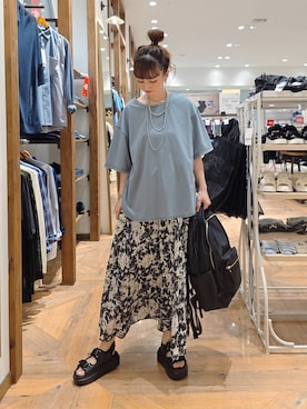 「アイテム（Tシャツ/カットソー）」を使った、K・Nさん（レディース・161cm・40代）の夏コーディネート