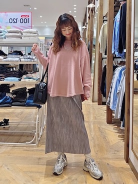 「アイテム（ボストンバッグ）」を使った、K・Nさん（レディース・161cm・40代）の秋コーディネート