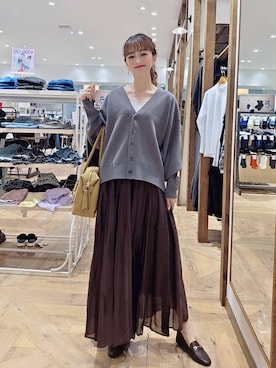 「アイテム（スカート）」を使った、K・Nさん（レディース・161cm・40代）の秋コーディネート