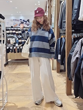 「GLOBAL WORK（グローバルワーク）のアイテム（帽子）」を使った、K・Nさん（レディース・161cm）の秋コーディネート