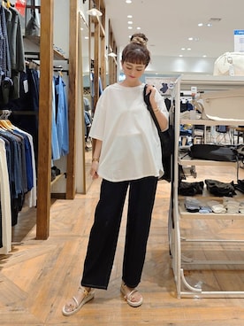 「アイテム（バックパック/リュック）」を使った、K・Nさん（レディース・161cm・30代）の夏コーディネート