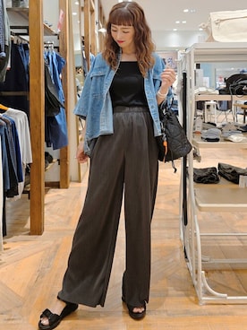 「アイテム（ハンドバッグ）」を使った、K・Nさん（レディース・161cm・40代）の夏コーディネート