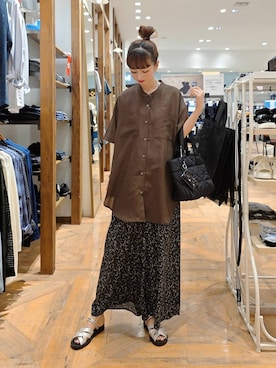 「アイテム（トートバッグ）」を使った、K・Nさん（レディース・161cm・40代）の夏コーディネート