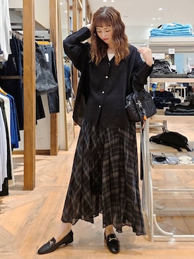 「アイテム（ローファー）」を使った、K・Nさん（レディース・161cm・30代）の夏コーディネート