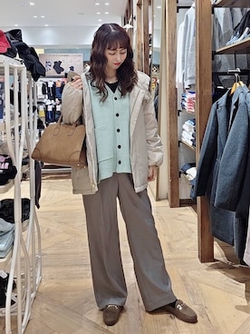 「アイテム（ダウンジャケット/コート）」を使った、K・Nさん（レディース・161cm・30代）の秋コーディネート