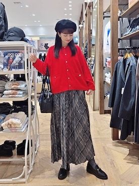 「アイテム（ボストンバッグ）」を使った、K・Nさん（レディース・161cm・40代）の秋コーディネート