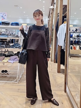 「アイテム（ボストンバッグ）」を使った、K・Nさん（レディース・161cm・40代）の秋コーディネート