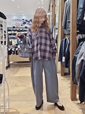 「GLOBAL WORK（グローバルワーク）のアイテム（バレエシューズ）」を使った、K・Nさん（レディース・161cm）の秋コーディネート