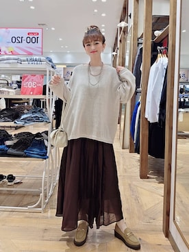 「アイテム（ショルダーバッグ）」を使った、K・Nさん（レディース・161cm・40代）の秋コーディネート