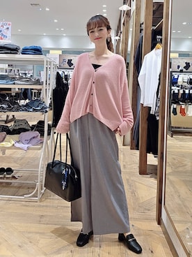 「アイテム（ボストンバッグ）」を使った、K・Nさん（レディース・161cm・40代）の秋コーディネート