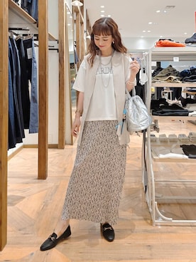「アイテム（ベスト）」を使った、K・Nさん（レディース・161cm・30代）の夏コーディネート
