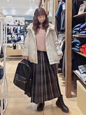 「アイテム（バックパック/リュック）」を使った、K・Nさん（レディース・161cm・30代）の冬コーディネート