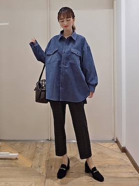 「アイテム（ボストンバッグ）」を使った、K・Nさん（レディース・161cm・40代）の秋コーディネート
