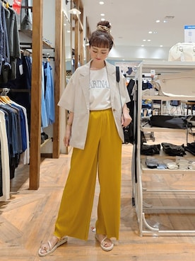 「GLOBAL WORK（グローバルワーク）のアイテム（ジャケット/アウター）」を使った、K・Nさん（レディース・161cm）の夏コーディネート