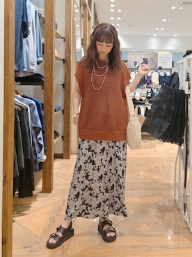 「GLOBAL WORK（グローバルワーク）の撥水ライト5ポケミニショルダー/252341（ショルダーバッグ）」を使った、K・Nさん（レディース・161cm）の夏コーディネート