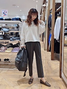 「アイテム（バックパック/リュック）」を使った、K・Nさん（レディース・161cm・30代）の秋コーディネート