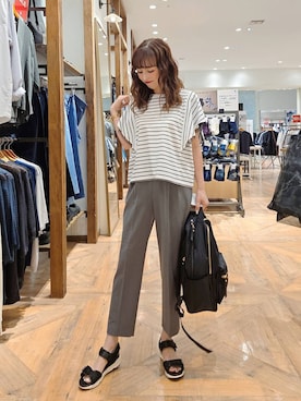 「アイテム（バックパック/リュック）」を使った、K・Nさん（レディース・161cm・30代）の夏コーディネート