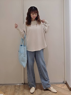 「アイテム（ローファー）」を使った、K・Nさん（レディース・161cm・40代）の秋コーディネート