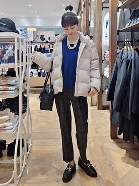 「アイテム（ダウンジャケット/コート）」を使った、K・Nさん（レディース・161cm・30代）の秋コーディネート