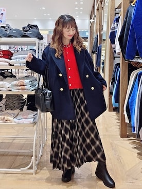 「アイテム（チェスターコート）」を使った、K・Nさん（レディース・161cm・30代）の秋コーディネート