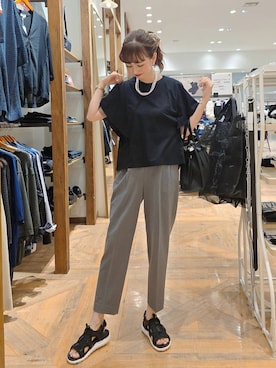 「アイテム（シュシュ）」を使った、K・Nさん（レディース・161cm・30代）の夏コーディネート