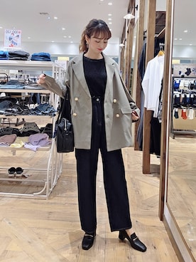 「アイテム（テーラードジャケット）」を使った、K・Nさん（レディース・161cm・40代）の秋コーディネート
