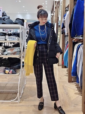 「アイテム（ダウンジャケット/コート）」を使った、K・Nさん（レディース・161cm・40代）の秋コーディネート