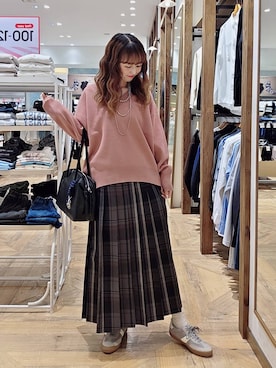 「アイテム（ボストンバッグ）」を使った、K・Nさん（レディース・161cm・40代）の秋コーディネート