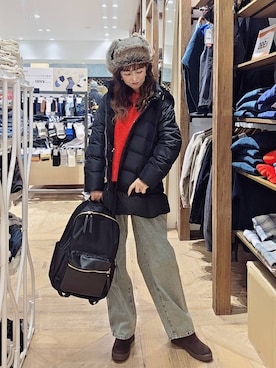 「アイテム（バックパック/リュック）」を使った、K・Nさん（レディース・161cm・30代）の冬コーディネート