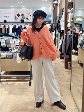 「アイテム（トートバッグ）」を使った、K・Nさん（レディース・161cm・30代）の冬コーディネート