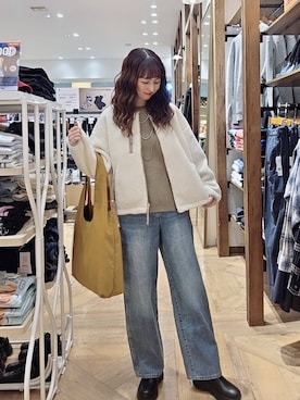 「GLOBAL WORK（グローバルワーク）のふわふわHugmeドルマンプルオーバー/595406（ニット/セーター）」を使った、K・Nさん（レディース・161cm）の秋コーディネート