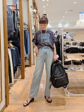 「アイテム（バックパック/リュック）」を使った、K・Nさん（レディース・161cm・30代）の夏コーディネート