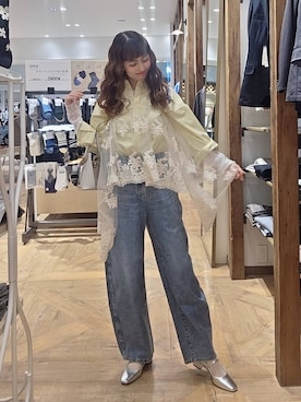 「GLOBAL WORK（グローバルワーク）のアイテム（パンツ）」を使った、K・Nさん（レディース・161cm）の春コーディネート