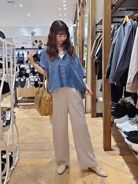 「アイテム（タンクトップ）」を使った、K・Nさん（レディース・161cm・40代）の春コーディネート
